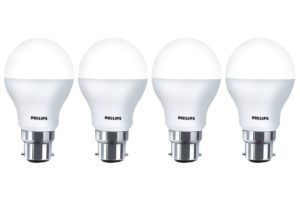 Amazon - Buy Philips Base B22 9-Watt LED Bulb (Pack of 4, Cool Day Light) at Rs 349 only