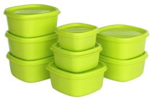 Amazon - Buy Princeware Plastic Storage Container Set, 8-Pieces, Green at Rs 149 only