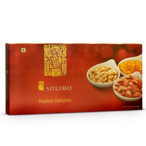 Amazon - Buy Solimo Festive Delights Gift Pack of Nuts and Dry Fruits, 300g at Rs 299 only