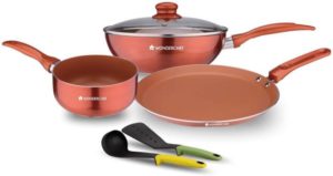 Flipkart- Buy Wonderchef Diva Collection Induction Bottom Cookware Set