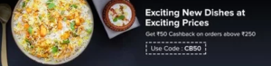 Freshmenu- Get Flat 50 cashback on Food order worth Rs 250