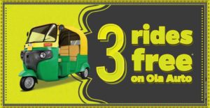 Ola Cabs- Get your first 3 Ola Auto rides