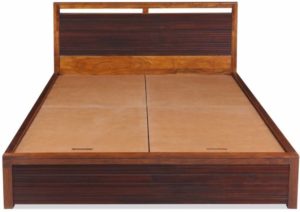 Pepperfry - Buy Tiara Queen Size Bed in Brown Finish by @Home at Rs 27,900