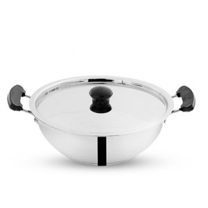Pigeon Tri Ply Kadai with Lid, 20 cm amazon