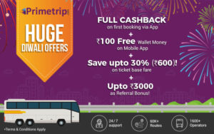 PrimeTrip App- Get Rs.100 Wallet Money