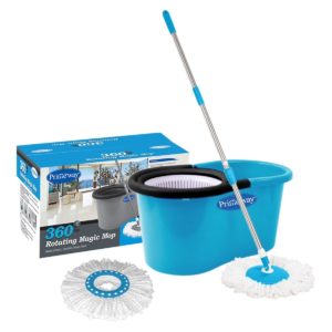 Primeway Pw266Me Double Driver Economy Magic Mop Set with 2 Mop Heads (Blue)