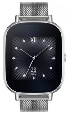 Asus Zenwatch 2 Silver Case with Metal Strap Smartwatch (Silver Strap Regular)