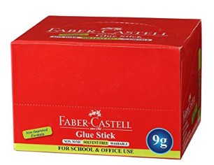 Faber-Castell Glue Stick - 9g, Pack of 30 (Multicolor)