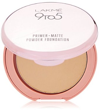 Lakme 9 to 5 Primer with Matte Powder Foundation Compact, Honey Dew, 9g