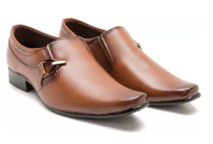 Zixer Smart Formal Slip On (Tan) at rs.99