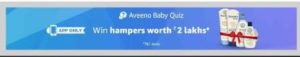 amazon app banner aveeno baby quiz win hampers 2 lakhs all answers added