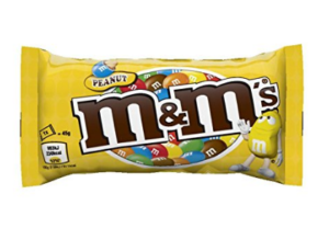M&M’s Peanut Coated with Milk Chocolate, 45g at rs.39