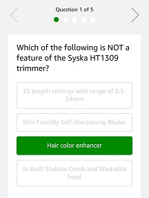 Amazon App Quiz Answers Syska Trimmer answers win 200 winner