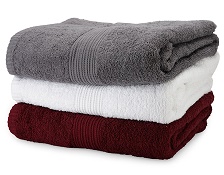 Amazon - Buy Raymond Home 3 Piece 400 GSM Cotton Bath Towel Set - Multicolour for Rs 999 only