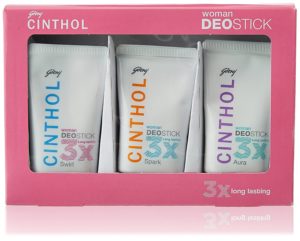 Cinthol Deo Stick Women, 40g (Pack of 3) at Rs 149 only amazon