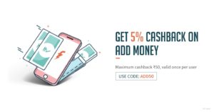 Get 5% Cashback on Adding Money in Freecharge Wallet