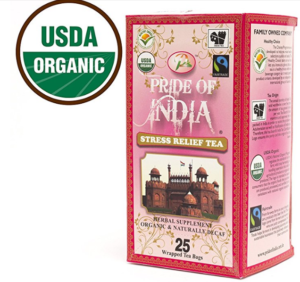 Pride Of India Stress Relief Herbal Tea, 25 Tea Bags