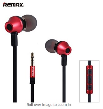 Remax RM-610D Premium In-Ear Headphones with Mic (Red/Black)
