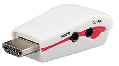 Rts&Trade HDMI Male To VGA Female Cable With Audio Converter (White)