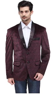 Canary London Maroon NA Slim Fit Blazers