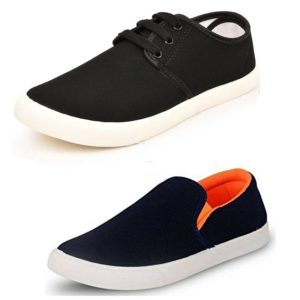 (Timer Link) Amazon Steal - Buy Jabra Men's Black Casual Shoes and Blue Sneakers (Combo of 2) for Rs 299 only