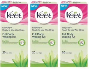 Veet Dry Skin Full Body Waxing Kit Strips (60 Strips)