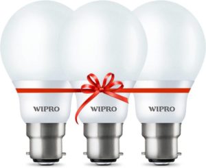 Wipro 7 W Standard B22 LED Bulb (Yellow, Pack of 3) 199 flipkart