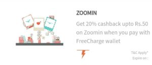Zoomin Freecharge offer
