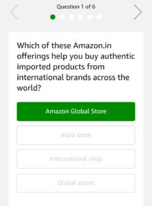 amazon black friday quiz win Rs 10000 questions answers