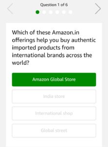 amazon black friday quiz win Rs 10000 questions answers