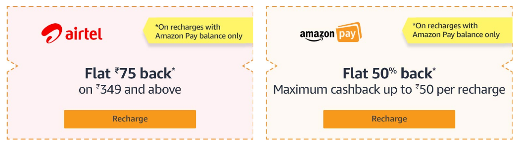 amazon pay airtel recharge