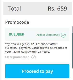 busuber paytm code
