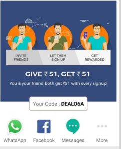 voonik app refer and earn Rs 51 per referral, referral code