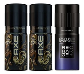AXE Dark Temptation Deodorant, 150ml (Pack of 2) with Midnight Bodyspray, 150ml