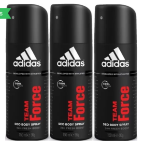 Adidas team force Deodorant Spray - For Men (450 ml, Pack of 3)