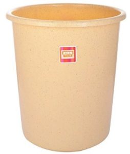 All Time Plastic Waste Paper Basket, Granite Biscuit