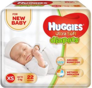 Buy Huggies Ultra Soft Diaper - XS (22 Pieces) for Rs.99 only