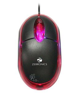 Buy Zebronics Neon Optical USB Mouse Black for Rs.135 only (Including Shipping)