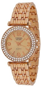 Fabiano New York Casual & Party-Wedding Rose Gold Metal Women & Girls Analog Wrist Watch FNY095 