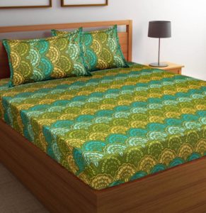 Flipkart Loot - Buy Flipkart SmartBuy Cotton Printed Double Bedsheet (1 Double Bedsheet with 2 Pillow Covers, Pink) for Rs 200 only