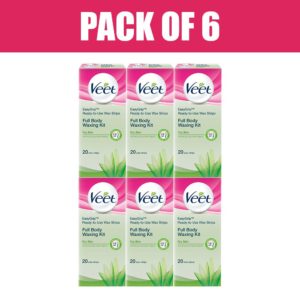 Snapdeal Buy Veet Full Body Waxing Kit (20 strips) Pack of 6 for Rs 570