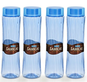 Steelo Plastic Water Bottle, 1.1 Litre, Set of 4, Blue at rs.197
