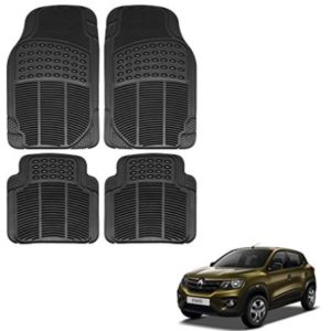 Vheelocityin Renault Kwid Car Mat Black / Black Rubber Foot Mat at rs.355