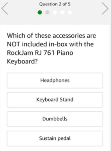 amazon app quiz time rockjam keyboard questions answers