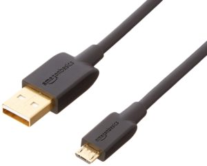 Amazon- Bu y AmazonBasics USB 2.0 A-Male to Micro B Cable, 3 feet, Black at Rs 225