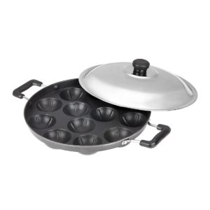 Amazon- Buy BMS Lifestyle Non-Stick 12 Cavity Appam Patra Side Handle with lid at Rs 261