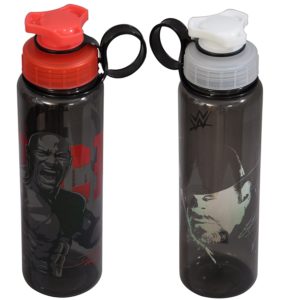 Amazon- Buy WWE Superstar The Rock and Undertaker Plastic Sipper Bottle Set, 700ml, Set of 2, Multicolour at Rs 186
