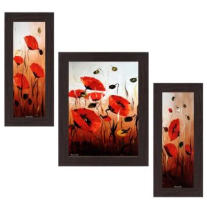 Amazon- Buy Wens Flower MDF Wall Art (14.5 cm x 29 cm x 1 cm, Set of 3, WSP-4161) at Rs 313