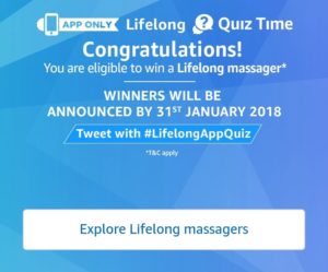 Amazon Massager Quiz answer