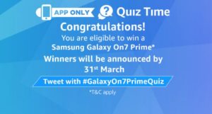 Amazon On7 Prime Contest Answers Today